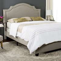 Theron Upholstered Bed w/nail-head trim