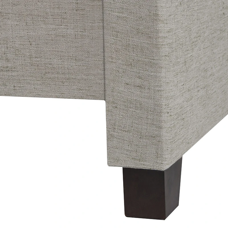 Theron Upholstered Bed w/nail-head trim