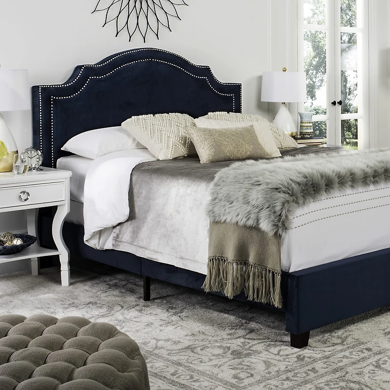 Theron Velvet Upholstered Bed