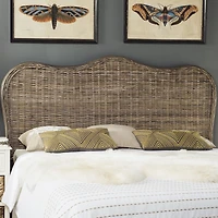 Imelda Upholstered Rattan Headboard