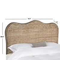 Imelda Upholstered Rattan Headboard
