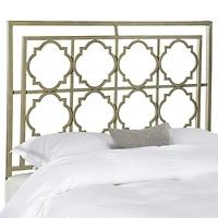Silva French Silver Metal Headboard