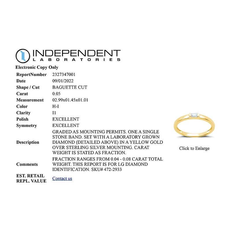 (H-I / I1) I Said Yes Lab Grown White Diamond Wedding Band