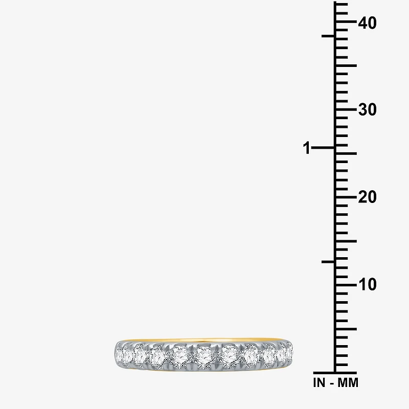 (H-I / I1) Womens 3MM 1 CT. T.W. Lab Grown White Diamond 10K Gold Wedding Band