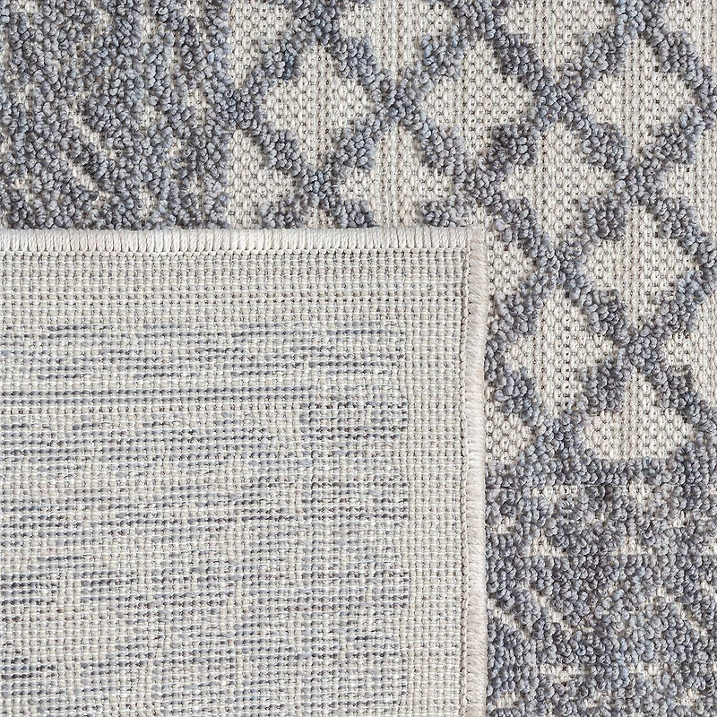 Winona Lightly Bordered PET Yarn Indoor Outdoor Rectangular Area Rug