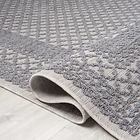 Winona Lightly Bordered PET Yarn Indoor Outdoor Rectangular Area Rug