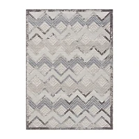 Winona Chevron PET Yarn Indoor Outdoor Rectangular Area Rug