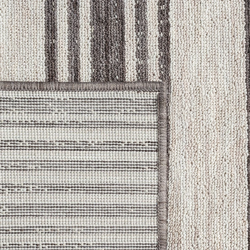 Winona Multi Stripe PET Yarn Indoor Outdoor Rectangular Area Rug