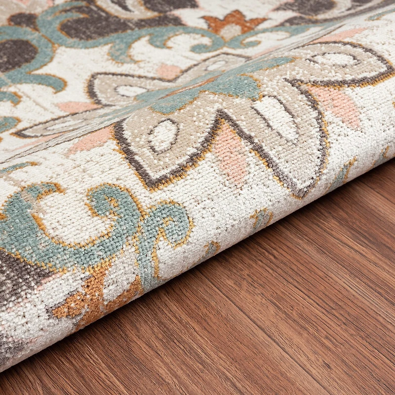 Anica Eclectic Medallion Floral Indoor Outdoor Rectangular Area Rug