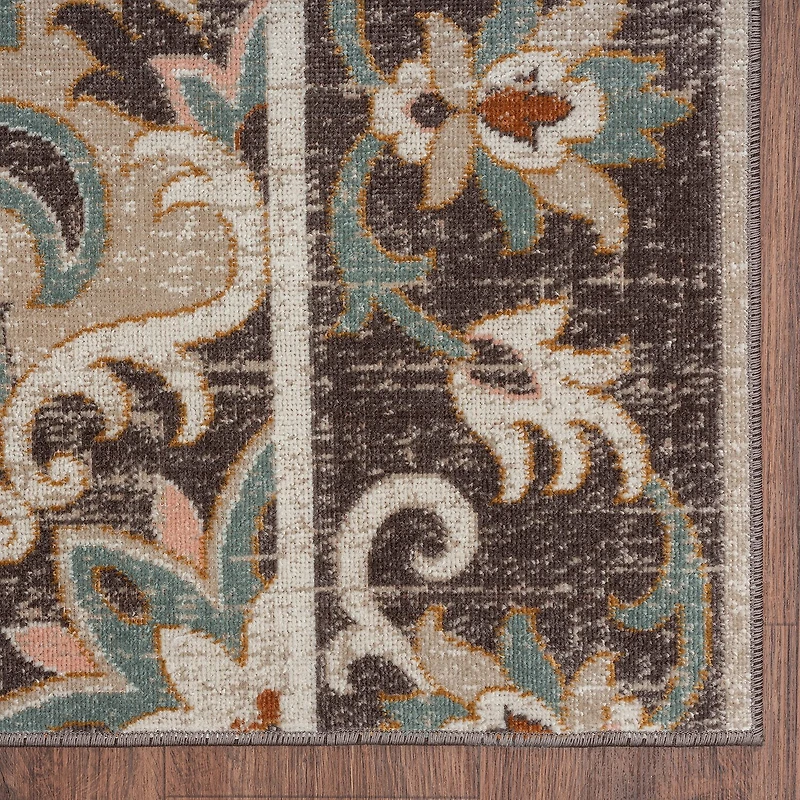 Anica Eclectic Medallion Floral Indoor Outdoor Rectangular Area Rug