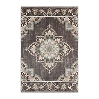 Anica Eclectic Medallion Floral Indoor Outdoor Rectangular Area Rug