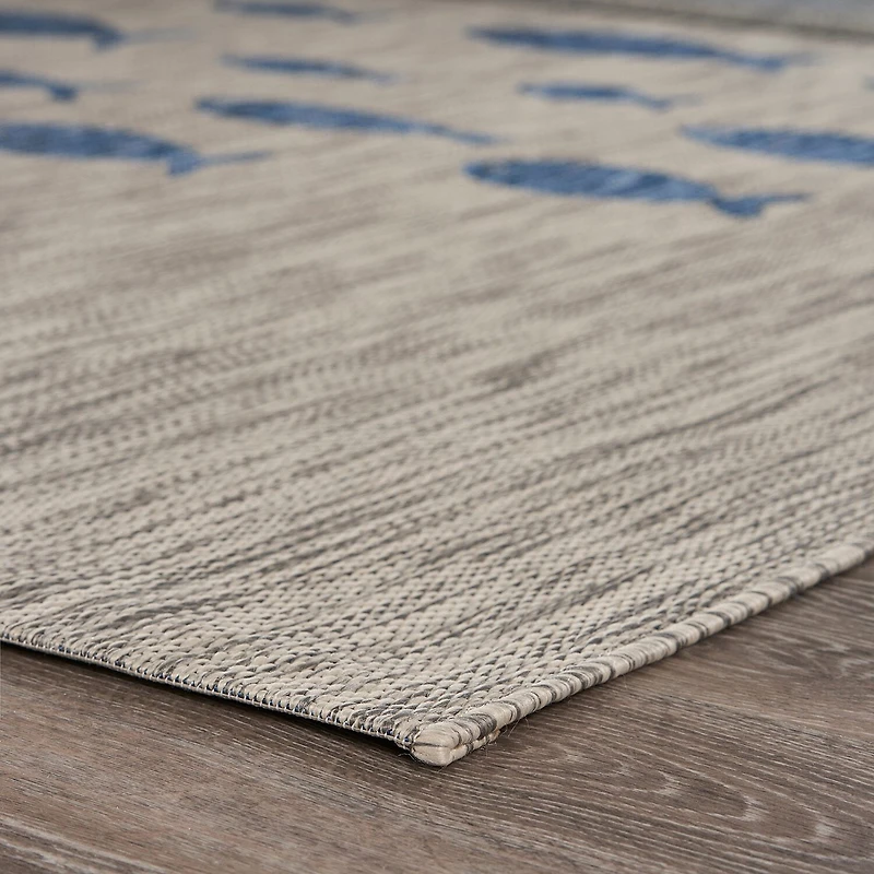 Catherine School Of Fish Indoor Outdoor Rectangular Area Rug