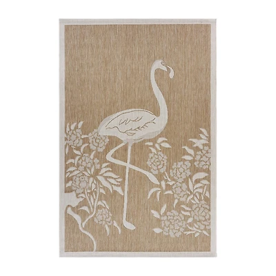 Catherine Tropical Flamingo Indoor Outdoor Rectangular Area Rug