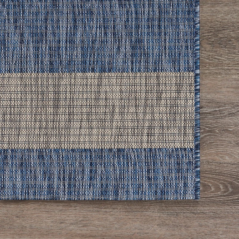 Catherine Coastal Striped Indoor Outdoor Rectangular Area Rug