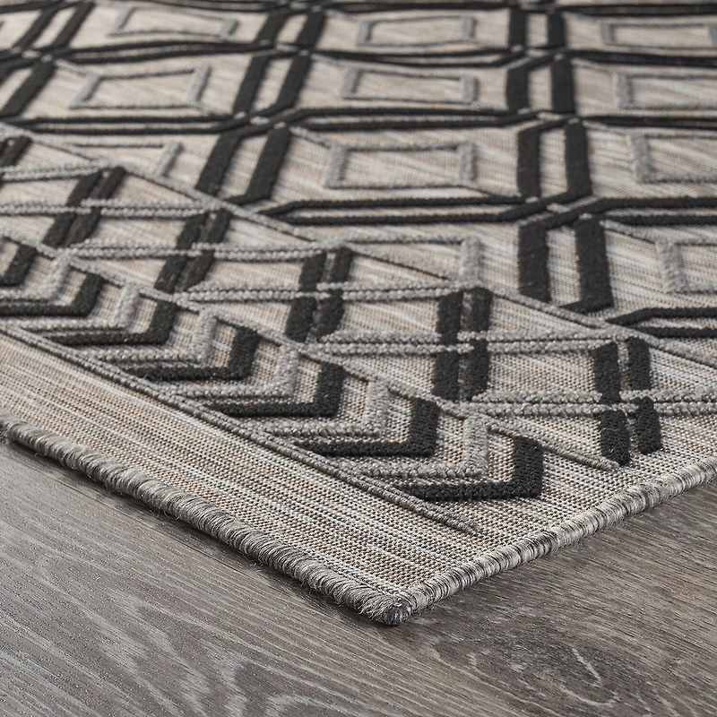 Reese Geometric Daze Indoor Outdoor Rectangular Area Rug