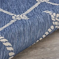Samantha Nautical Knot Indoor Outdoor Rectangular Area Rug