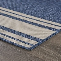Samantha Nautical Navigation Indoor Outdoor Rectangular Area Rug