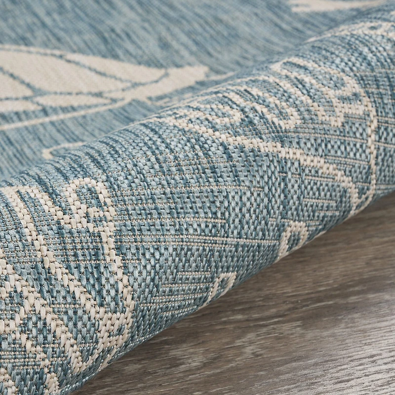 Samantha Tropical Turtle Reef Indoor Outdoor Rectangular Area Rug