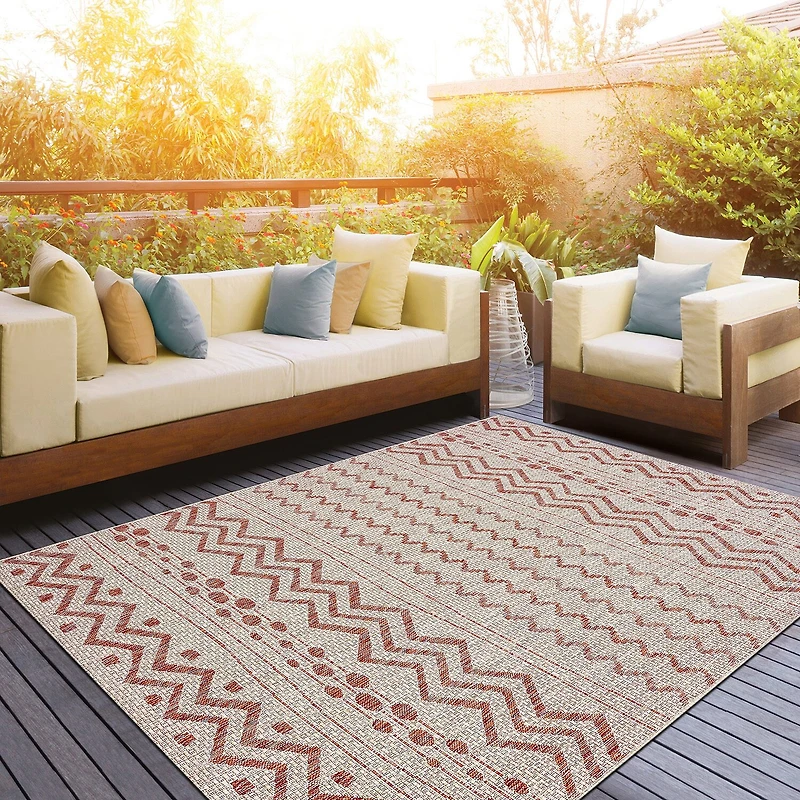Sylvestra Collective Adornment Indoor Outdoor Rectangular Area Rug