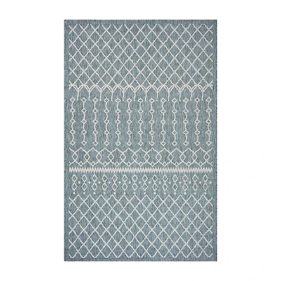 Sylvestra Serene Array Indoor Outdoor Rectangular Area Rug