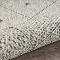 Sylvestra Minimal Diamonds Indoor Outdoor Rectangular Area Rug