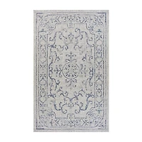 Sylvestra Medallion Blues Indoor Outdoor Rectangular Area Rug