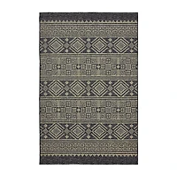 Sylvestra Geometric Vestige Indoor Outdoor Rectangular Area Rug