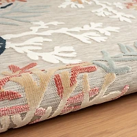 Vanessa Coral Reef Hi-Low Coastal Indoor Outdoor Rectangular Area Rug