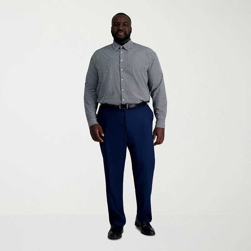 Haggar Smart Wash Big and Tall Mens Classic Fit Easy Care Long Sleeve Dress Shirt