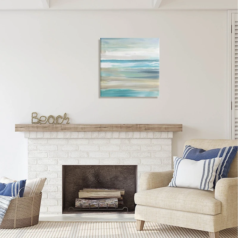 Stupell Industries Abstract Beach Sand Ocean Waves Canvas Art