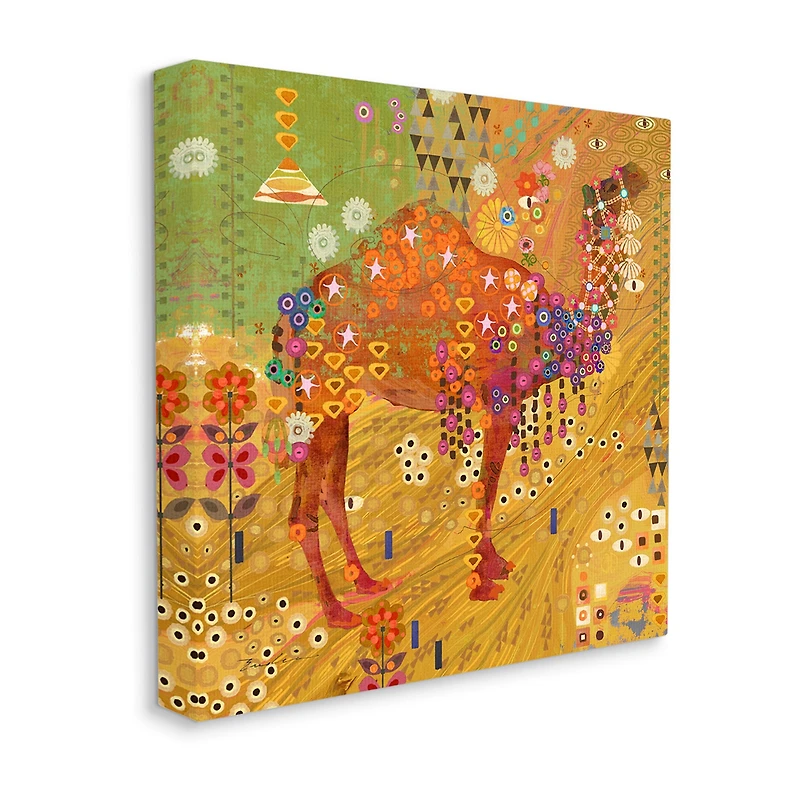 Stupell Industries Boho Patterned Camel Canvas Art