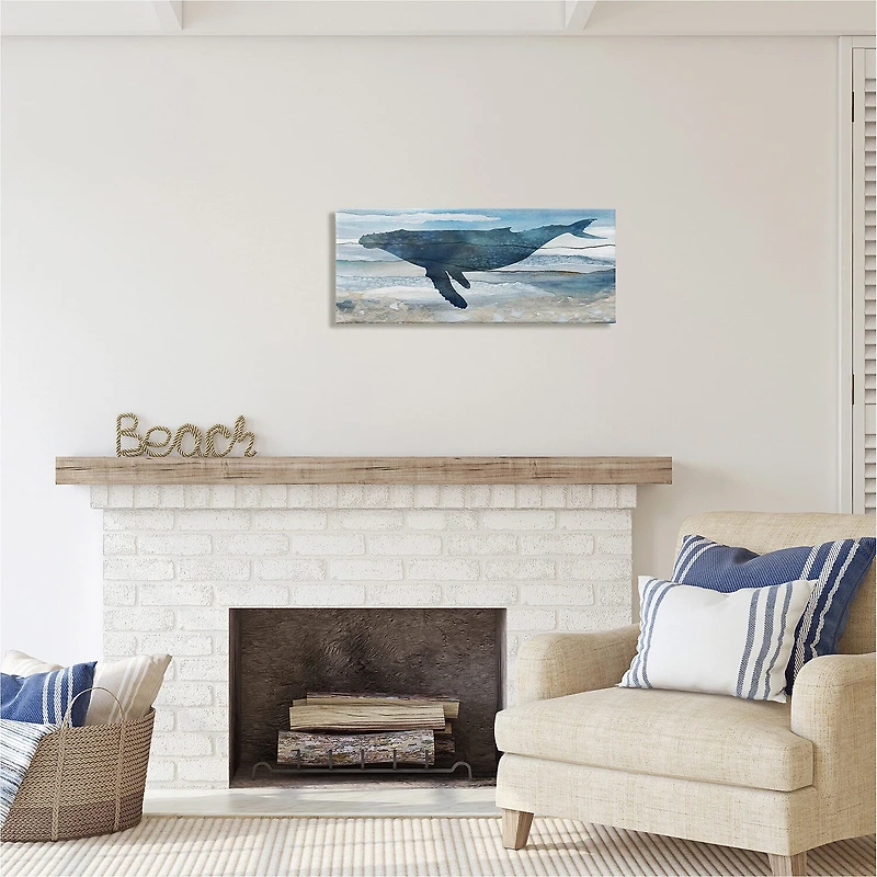 Stupell Industries Abstract Whale Silhouette Canvas Art