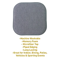 Sweet Home Collection™ Alexis Memory Foam No Slip Back 16" x Chair Pad Cushion