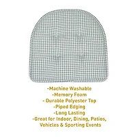 Sweet Home Collection™ Houndstooth Stitch U Shaped Memory Foam 17" x 16" Chair Cushions