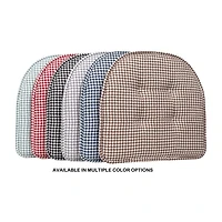 Sweet Home Collection™ Houndstooth Stitch U Shaped Memory Foam 17" x 16" Chair Cushions