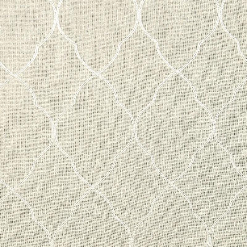 Regal Home Bayview Grommet Top Embroidered Sheer Single Curtain Panel