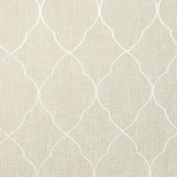 Regal Home Bayview Grommet Top Embroidered Sheer Single Curtain Panel