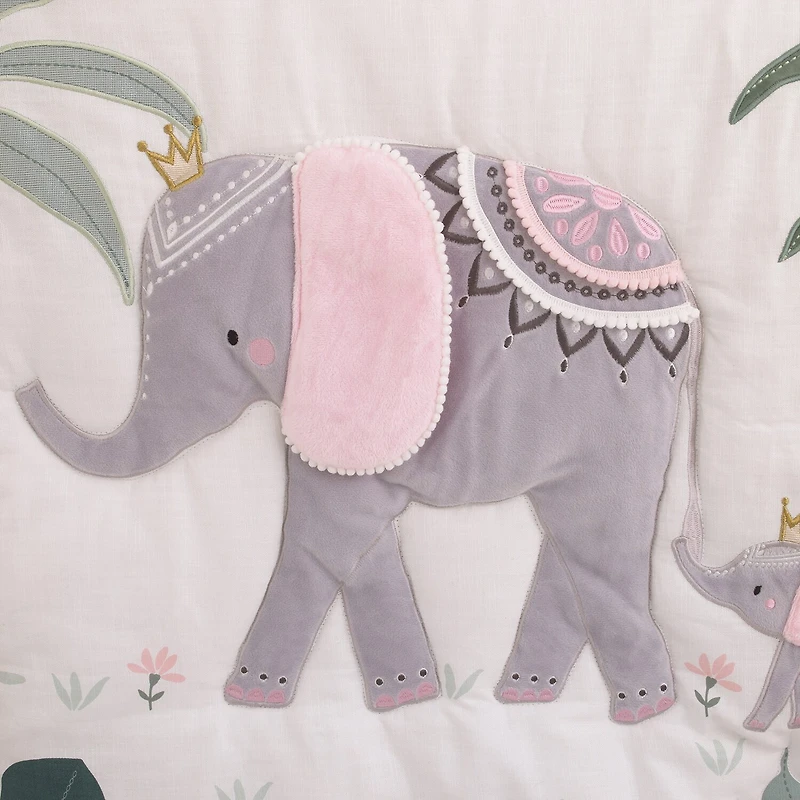Nojo Elephant Princess 4-pc. Crib Bedding Set