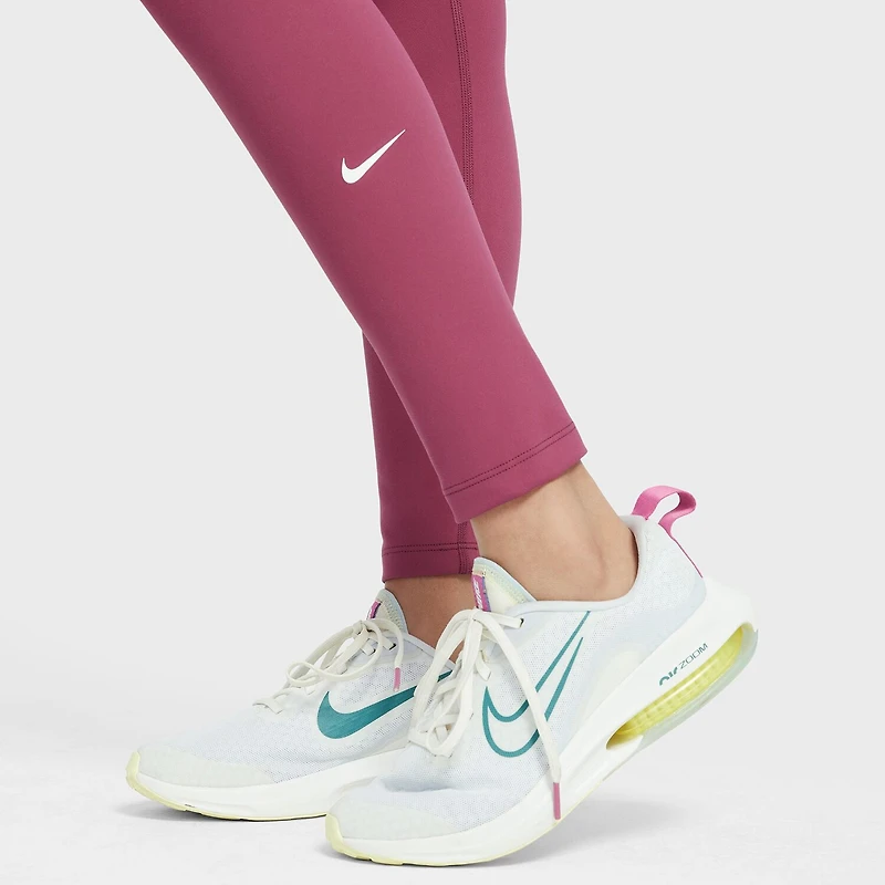 Nike Dri-Fit One Big Kid Girls High Rise Knit Active Full Length Leggings