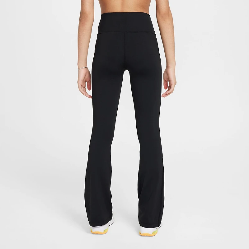 Nike Dri-Fit One Big Kid Girls High Rise Knit Active Flare Full Length Leggings