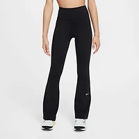 Nike Dri-Fit One Big Kid Girls High Rise Knit Active Flare Full Length Leggings