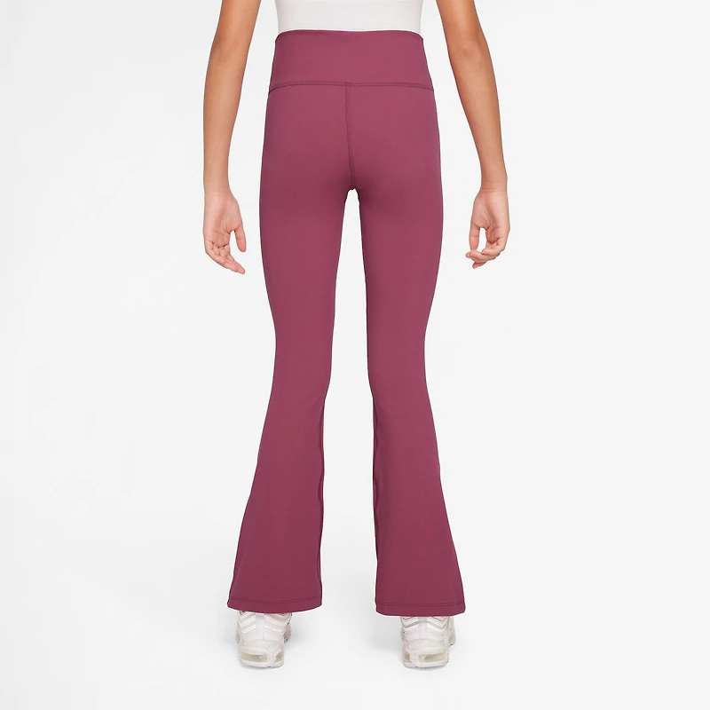 Nike Dri-Fit One Big Kid Girls High Rise Knit Active Flare Full Length Leggings