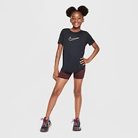 Nike Dri-Fit One Big Kid Girls Crew Neck Short Sleeve Regular Fit Graphic T-Shirt