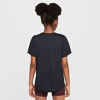 Nike Dri-Fit One Big Kid Girls Crew Neck Short Sleeve Regular Fit Graphic T-Shirt