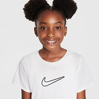 Nike Dri-Fit One Big Kid Girls Crew Neck Short Sleeve Regular Fit Graphic T-Shirt