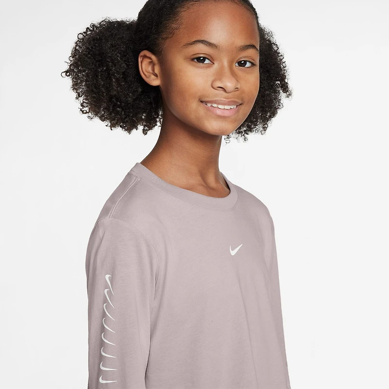 Nike Big Kid Girls Crew Neck Long Sleeve Active T-Shirt