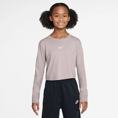 Nike Big Kid Girls Crew Neck Long Sleeve Active T-Shirt