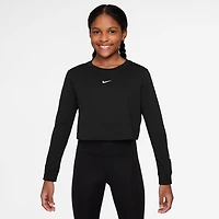 Nike Big Kid Girls Crew Neck Long Sleeve Active T-Shirt