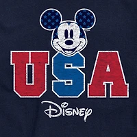 Mens Short Sleeve Americana Mickey Mouse Graphic T-Shirt