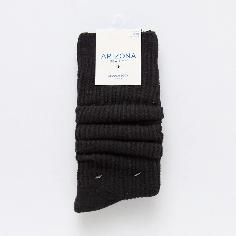 Arizona Slouch Womens 1 Pair Crew Socks